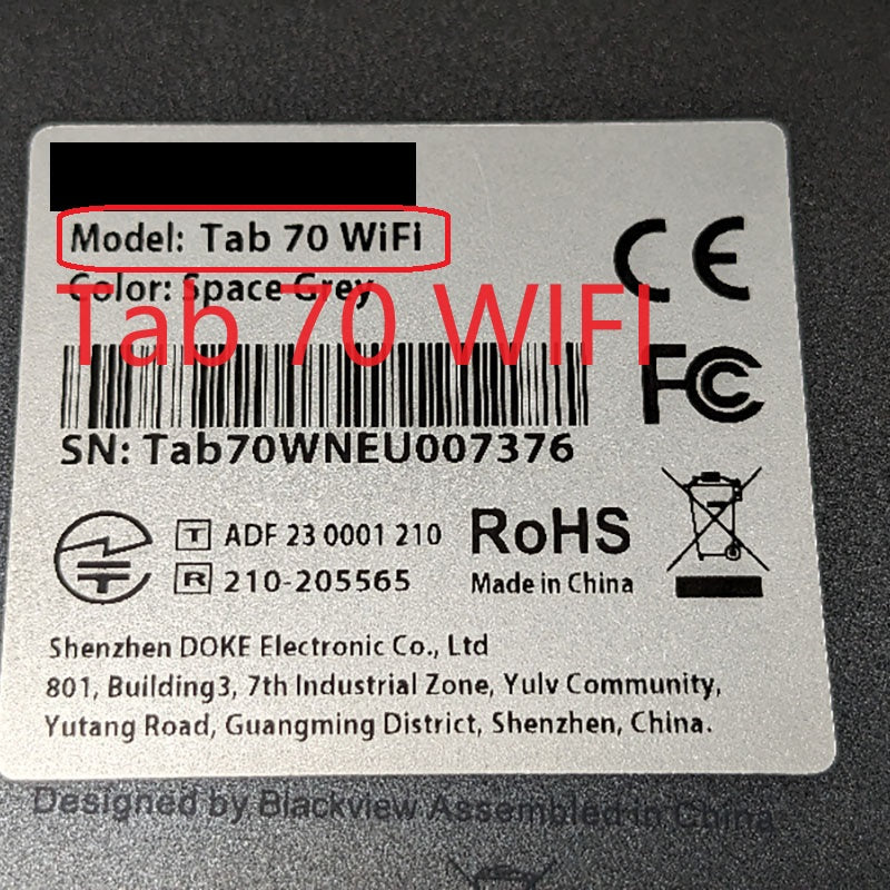 Pannello touch screen digitalizzatore da 10,1 pollici per Blackview Tab 70 WIFI