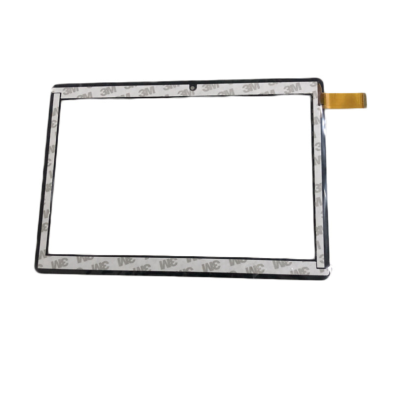 Back view of Contixo K101 touch screen glass showing adhesive tape