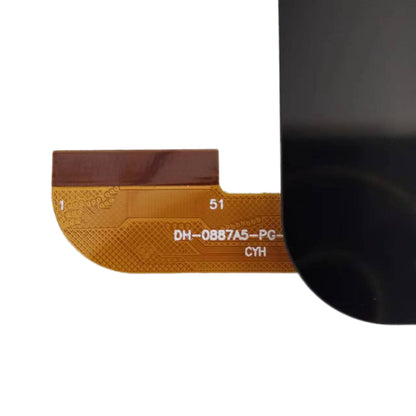 DH-0887A5-PG-FPC725 flex ribbon cable number and connector close up