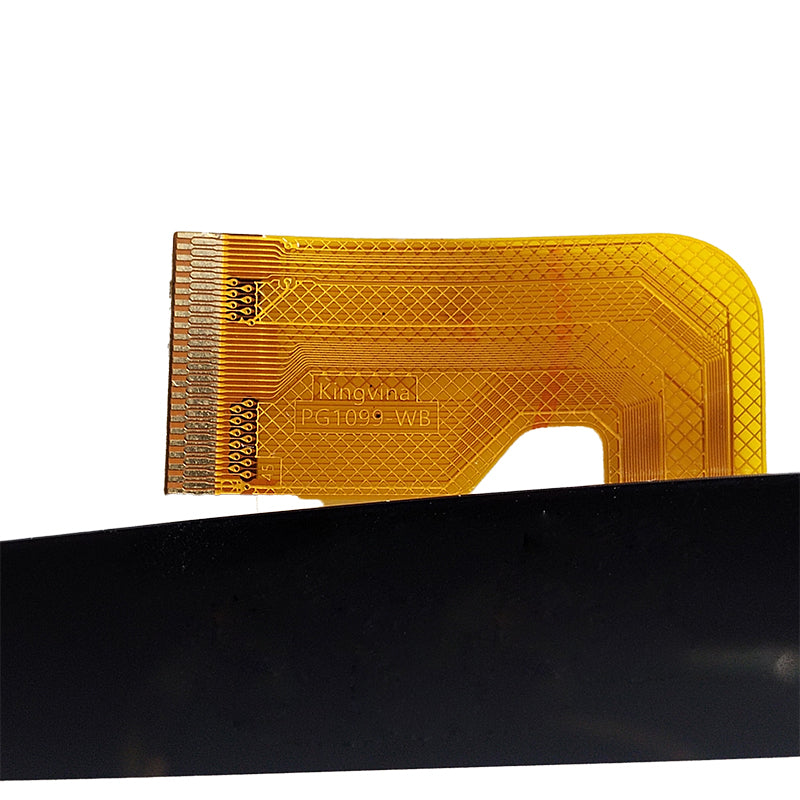 Close-up view of the 45-pin internal flex cable for Dreamtech StarPad 10.1 to verify the connector interface