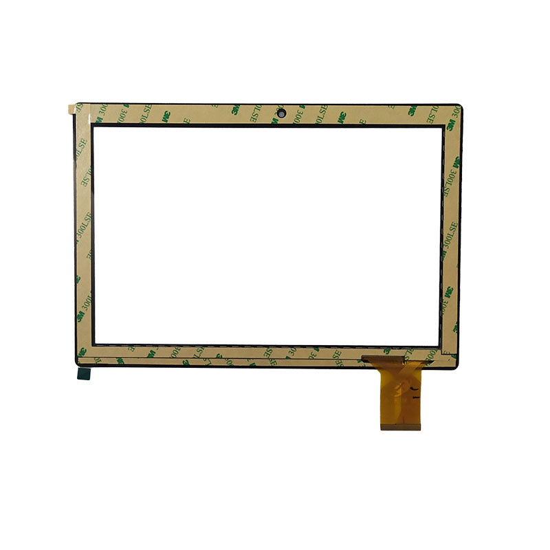 Back view of DigiLand DL1023 DL1016 touch screen glass showing adhesive tape