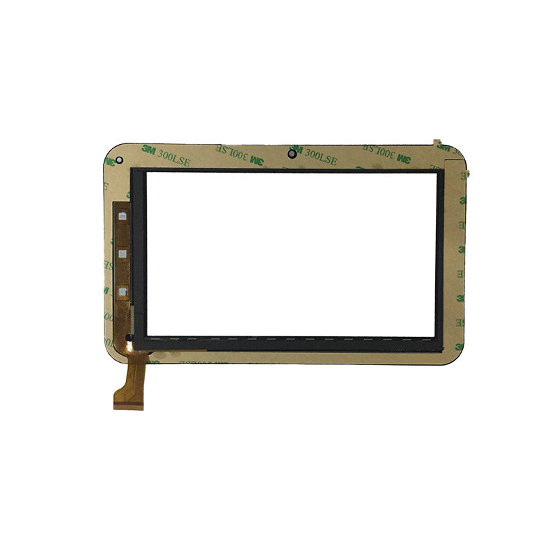 Back view of FPC-TP070055(X7)-01 touch screen glass showing adhesive tape
