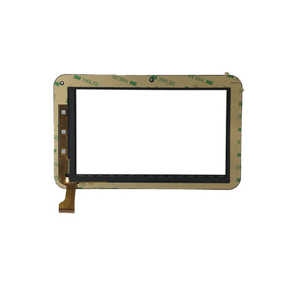 Back view of FPC-TP070055(X7)-01 touch screen glass showing adhesive tape