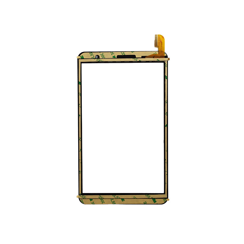 ack view of Kingvina PG818-V2 touch screen glass showing adhesive tape
