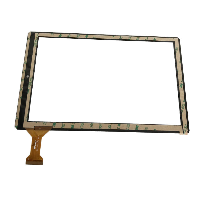 Back view of RCA RCT6A06E12 touch screen glass showing adhesive tape