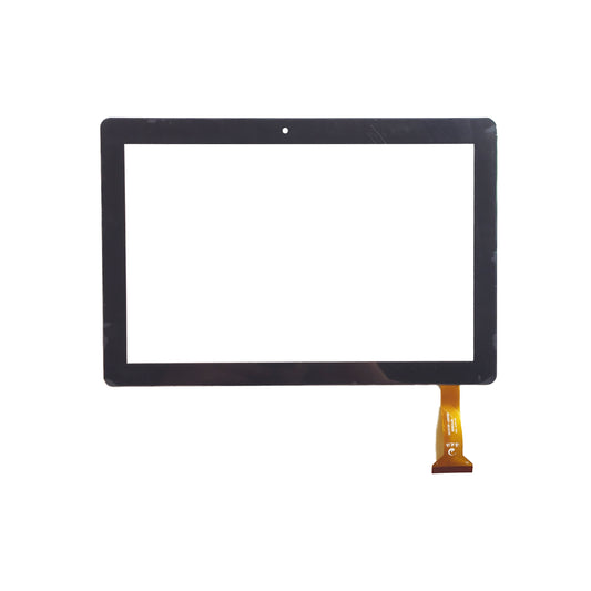 Front view of 10.1 inch touch screen digitizer glass for HZYCTP-102471 tablet replacement.